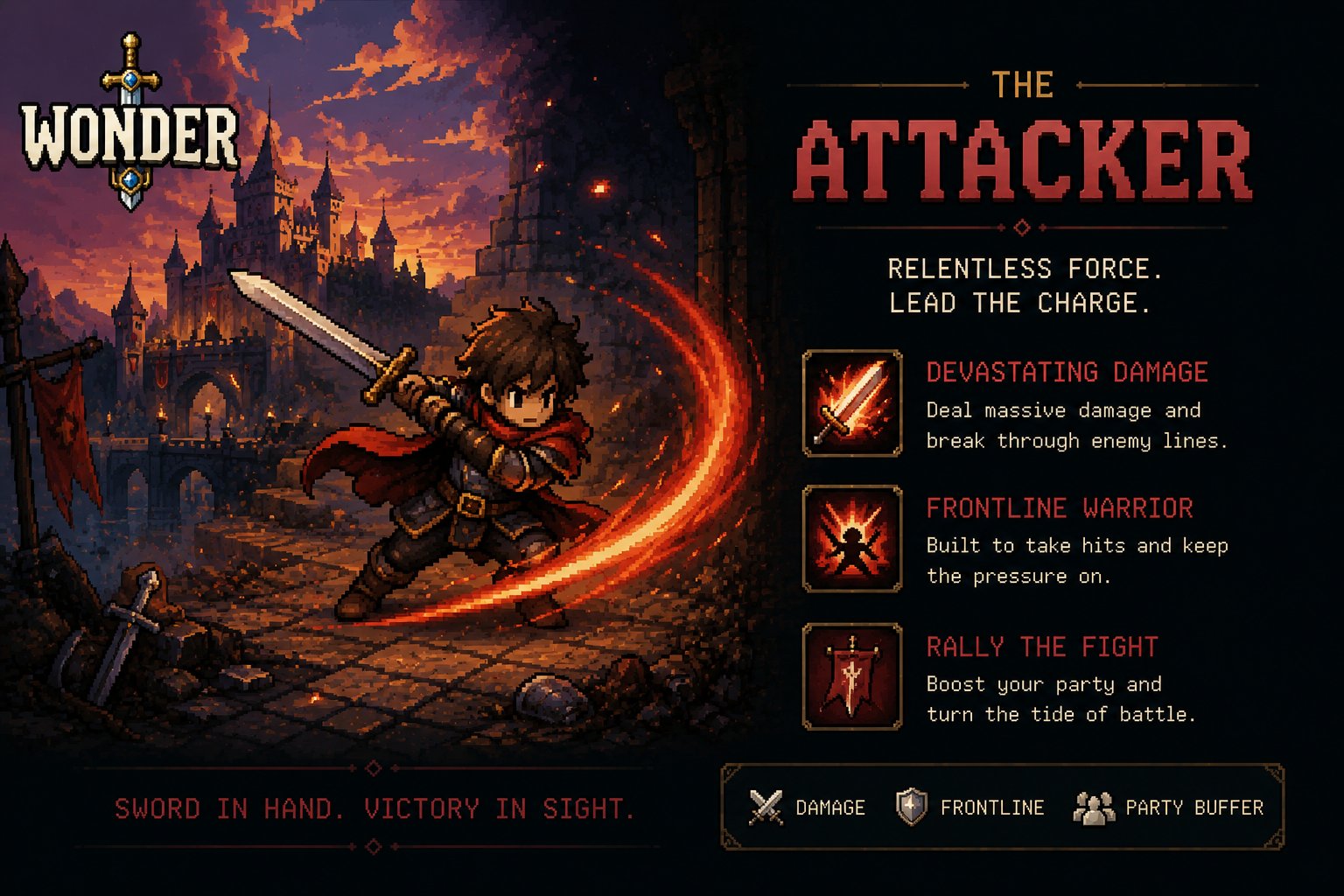 The Attacker — relentless force, lead the charge